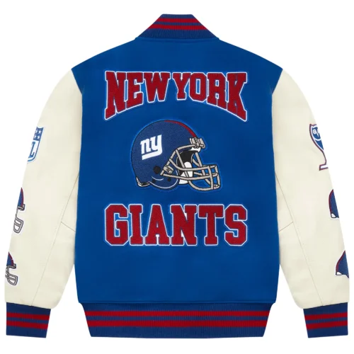 Alternative view of New York Giants Royal Full-Snap Varsity Jacket