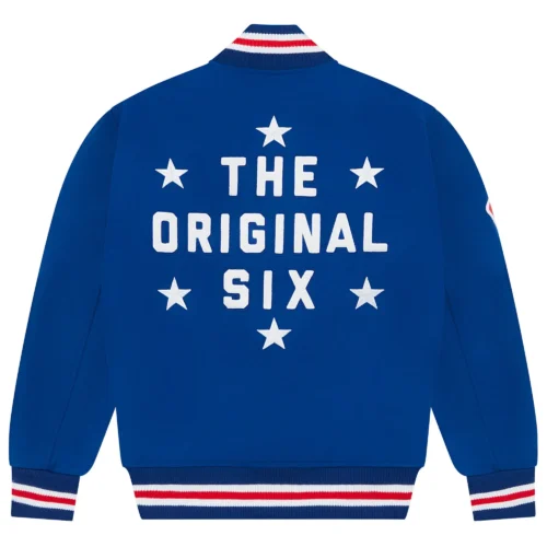 Alternative view of New York Rangers Full-Snap Wool Varsity Jacket - Blue