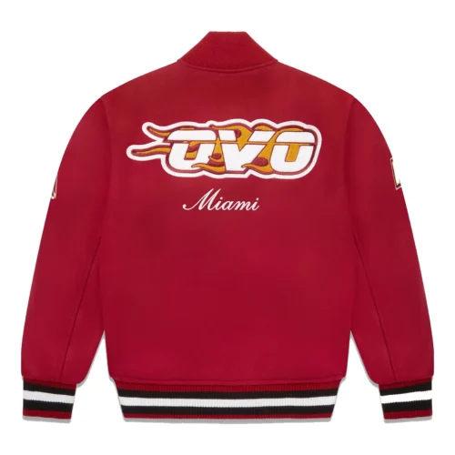 Alternative view of Miami Heat Full-Snap Wool Varsity Jacket - Maroon