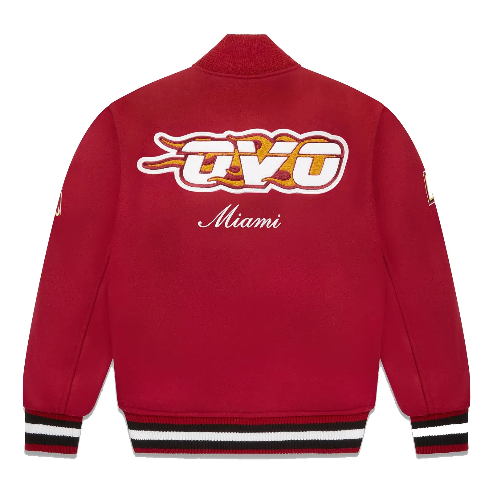 Miami Heat Full-Snap Wool Varsity Jacket - Maroon - Image 2