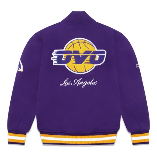 Alternative view of OVO x NBA Los Angeles Lakers Full-Snap Varsity Jacket