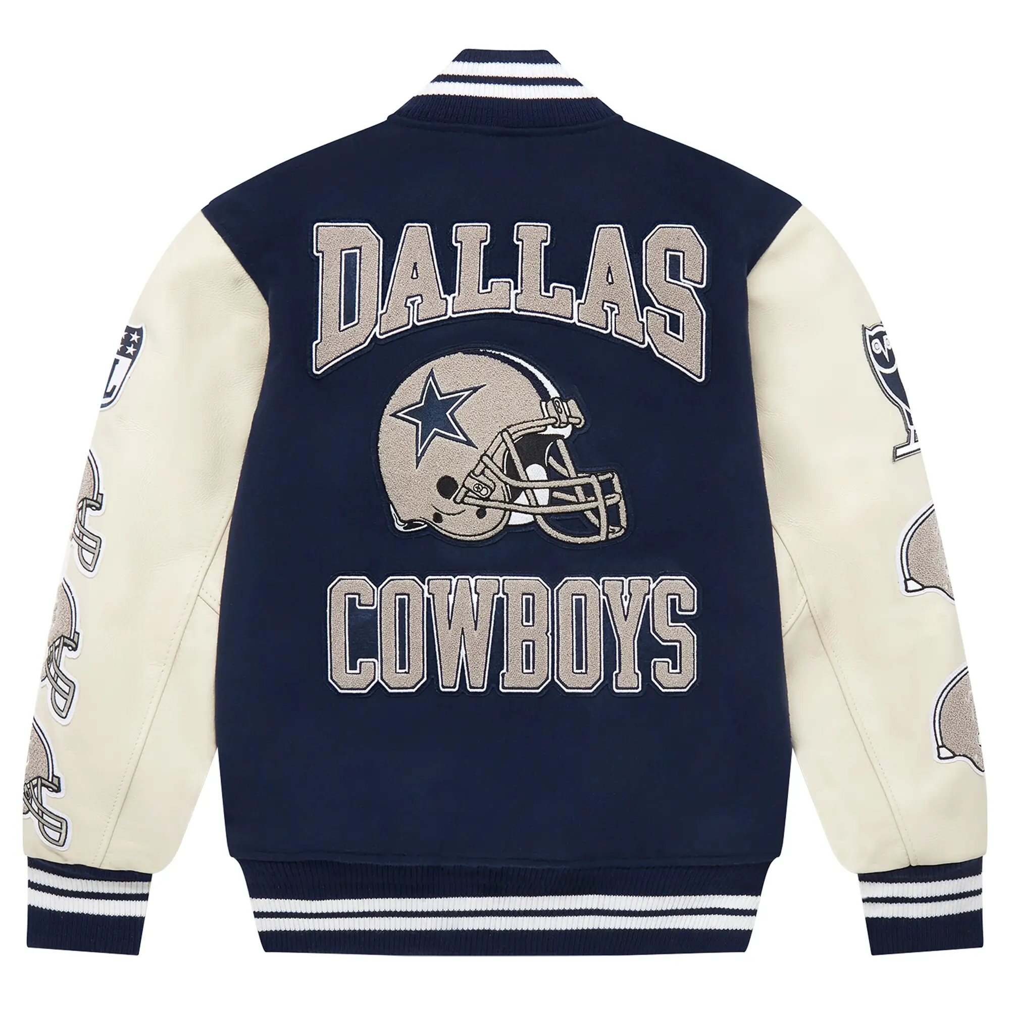 Dallas Cowboys Full-Snap Wool & Leather Varsity Jacket - Image 2