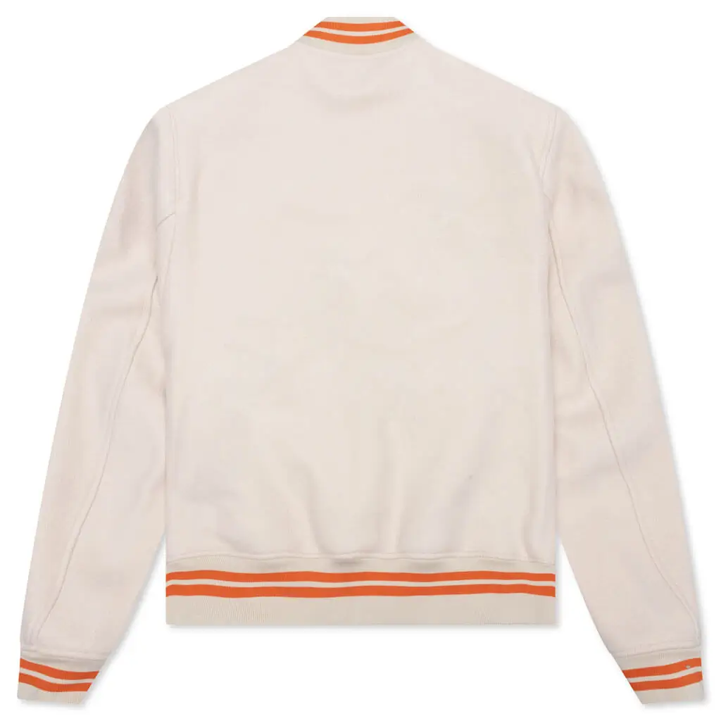 Off-White OW Patch Cream Varsity Jacket - Image 2