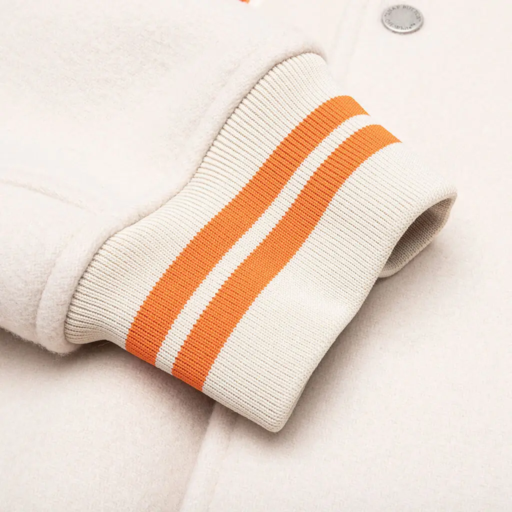 Off-White OW Patch Cream Varsity Jacket - Image 5