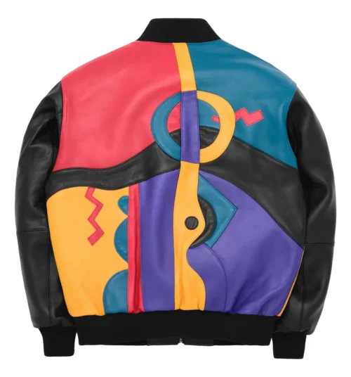 Alternative view of Pelle Pelle Picasso Plush Multi Color Leather Jacket
