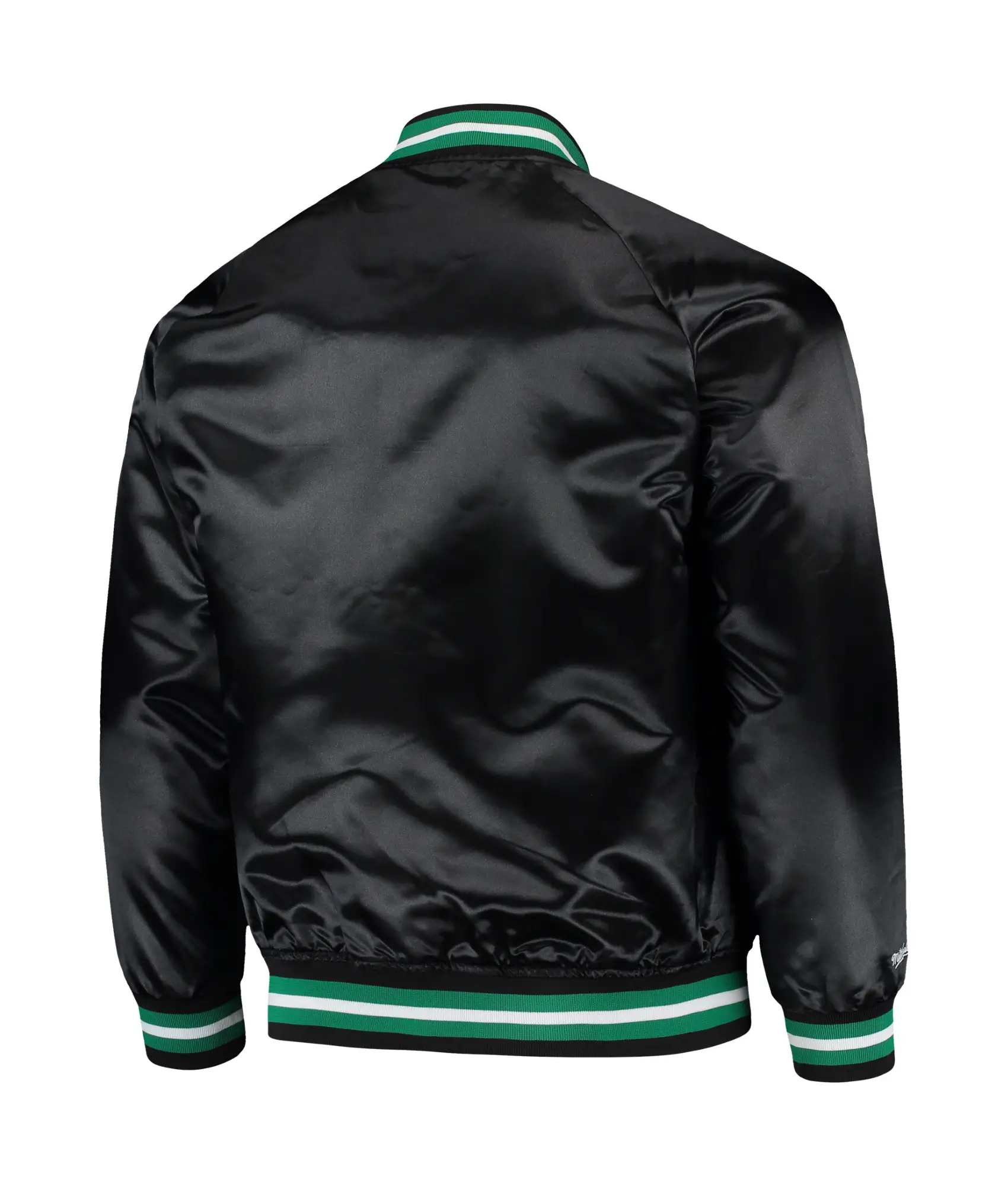 Philadelphia Eagles Full-Button Satin Black Varsity Jacket - Image 2