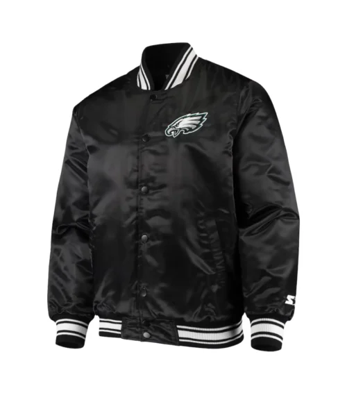 Philadelphia Eagles Locker Room Black Varsity Jacket