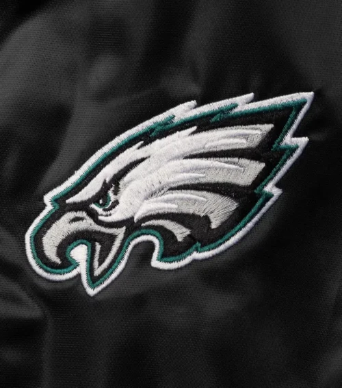 Philadelphia Eagles Locker Room Black Varsity Jacket - Image 3