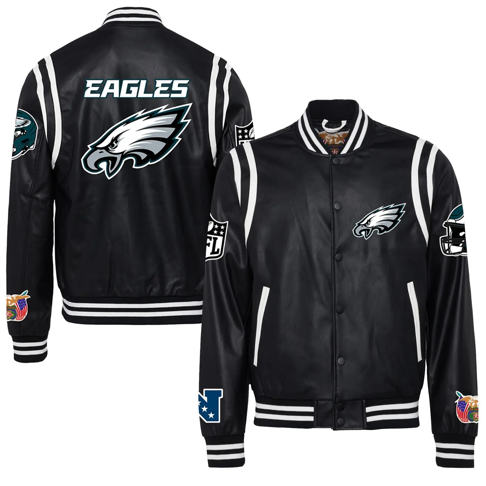 Philadelphia Eagles X Full Leather Jacket - Image 3