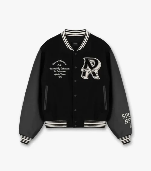 Represent Owners Club Black Varsity Jacket