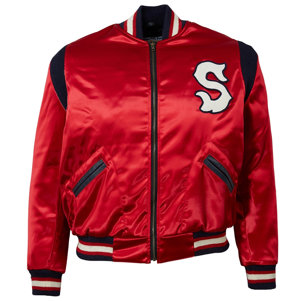 Sacramento Solons 1950 Authentic Red Satin Varsity Jacket