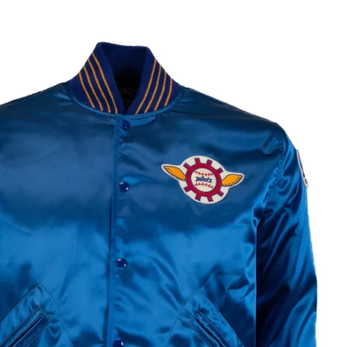 Seattle Pilots 1969 Authentic Satin Varsity Jacket - Image 4