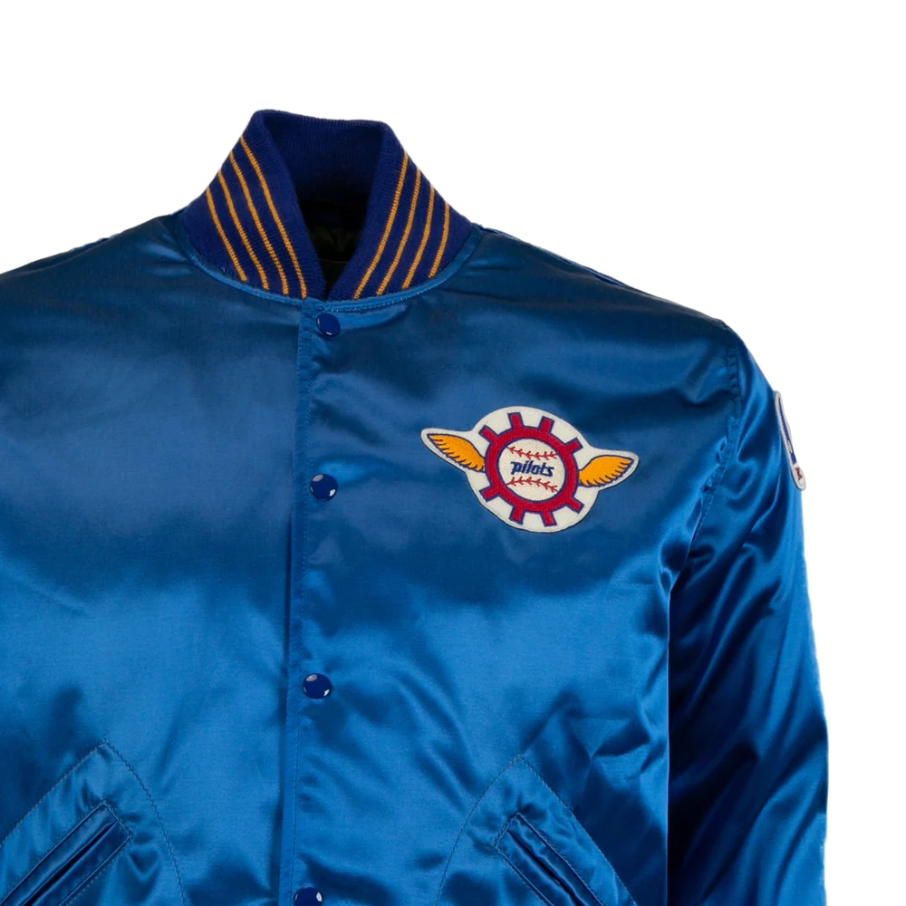 Seattle Pilots 1969 Authentic Satin Varsity Jacket - Image 4