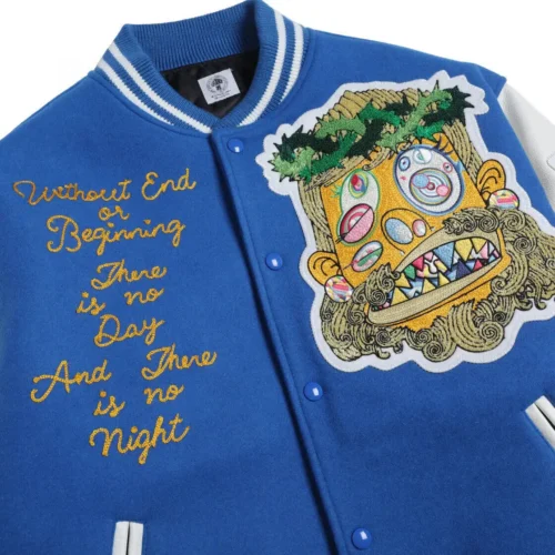 Super Bowl Damar Hamlin Blue & White Varsity Jacket - Image 3