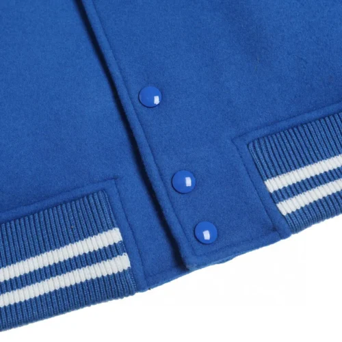 Super Bowl Damar Hamlin Blue & White Varsity Jacket - Image 5