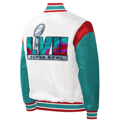 Alternative view of Super Bowl LVII Pitch White Varsity Jacket