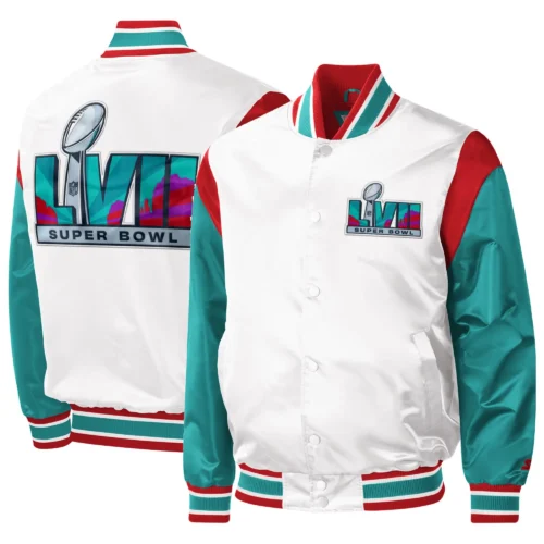 Super Bowl LVII Pitch White Varsity Jacket - Image 3