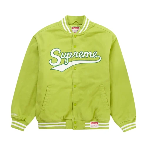 Supreme X Mitchell & Ness Doughboy Twill Light Green Varsity Jacket