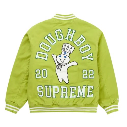 Alternative view of Supreme X Mitchell & Ness Doughboy Twill Light Green Varsity Jacket