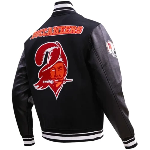 Alternative view of Tampa Bay Buccaneers Retro Classic Wool & Leather Varsity Jacket