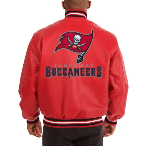 Alternative view of Tampa Bay Buccaneers Full Leather Varsity Jacket