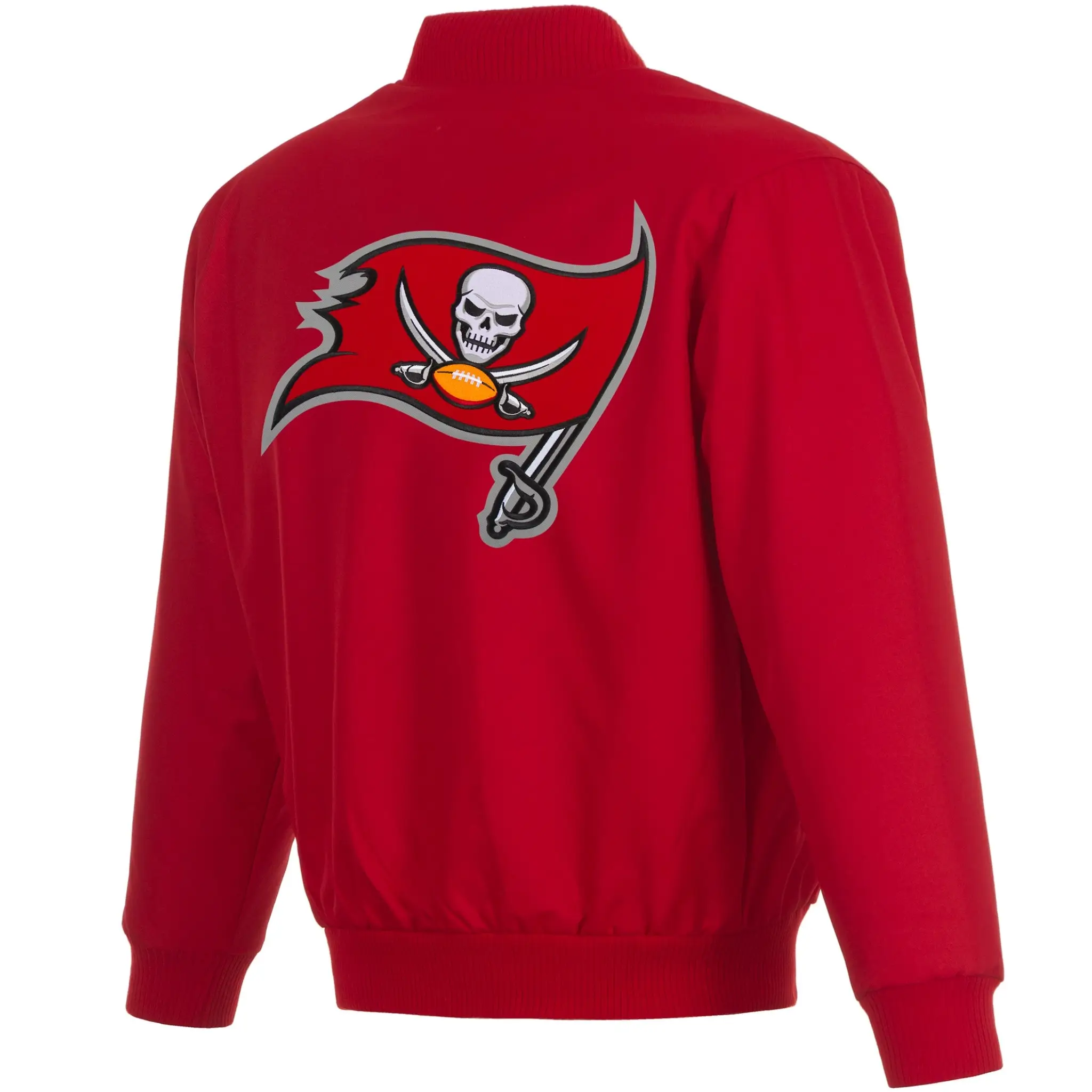 Tampa Bay Buccaneers One Color Red Polyester Varsity Jacket - Image 2