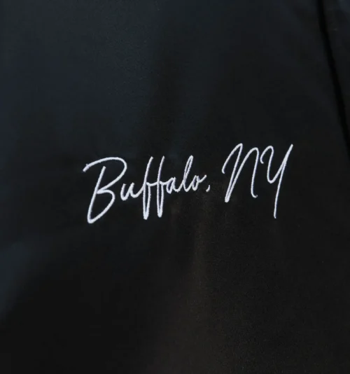 Buffalo Bills Team Origins Varsity Satin Jacket - Black/White - Image 4