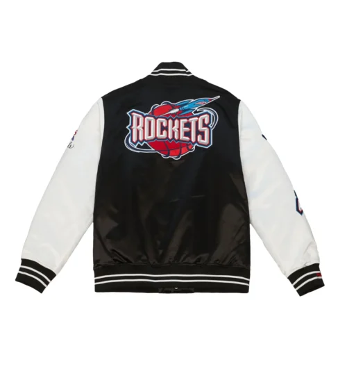 Alternative view of Houston Rockets Team Origins Satin Varsity Jacket