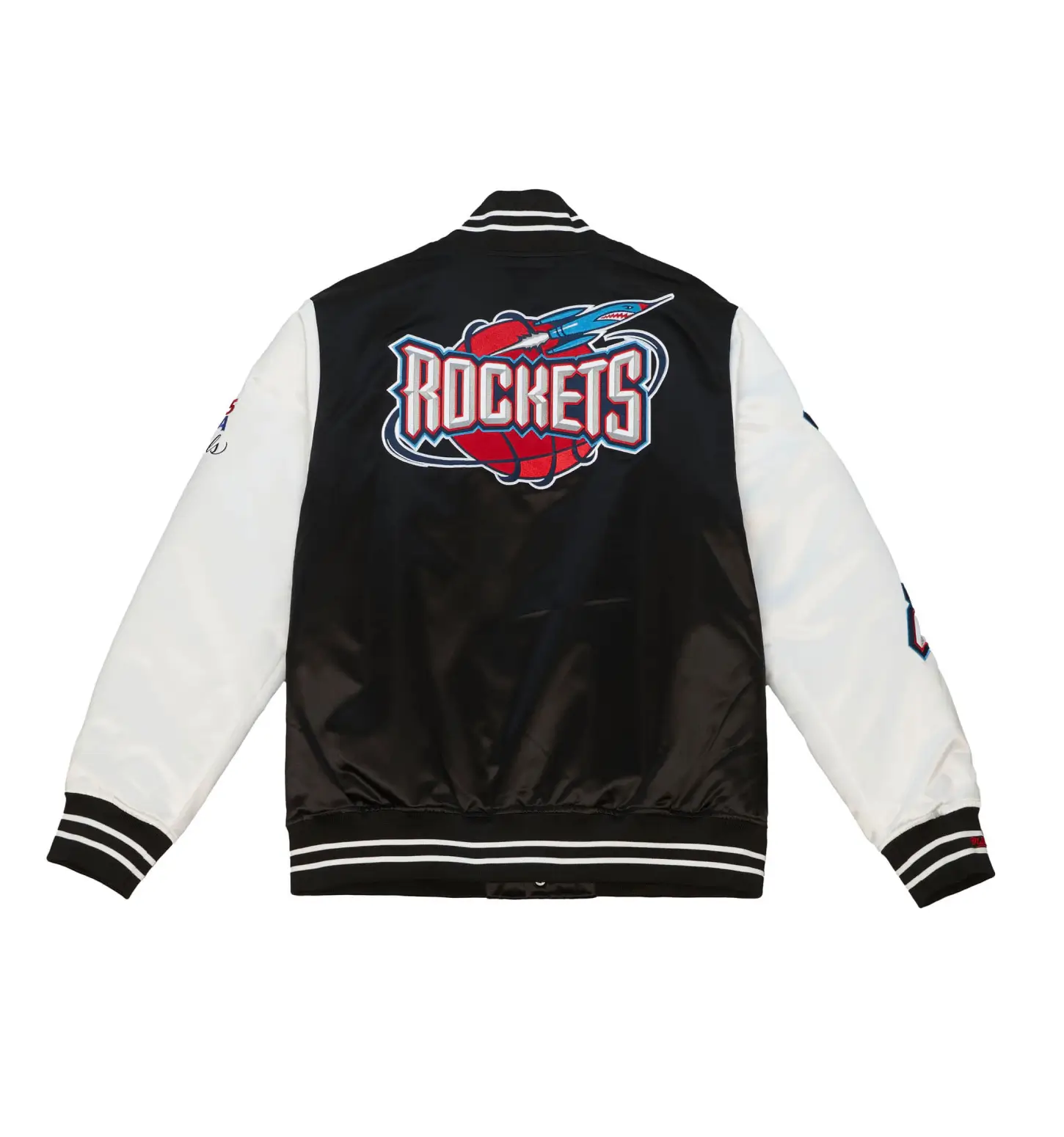 Houston Rockets Team Origins Satin Varsity Jacket - Image 2