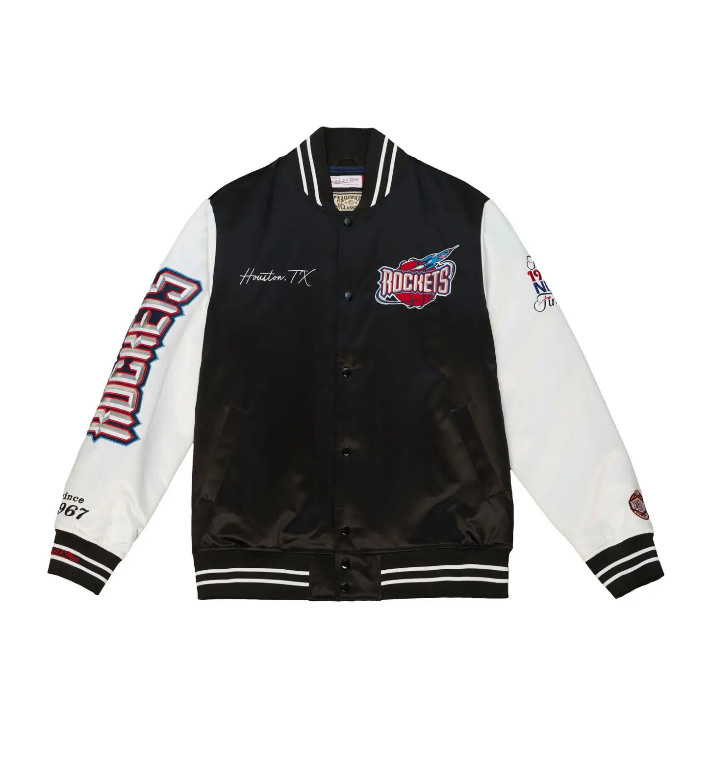 Houston Rockets Team Origins Satin Varsity Jacket