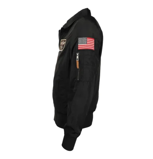Top Gun Flight Black Jacket - Image 3