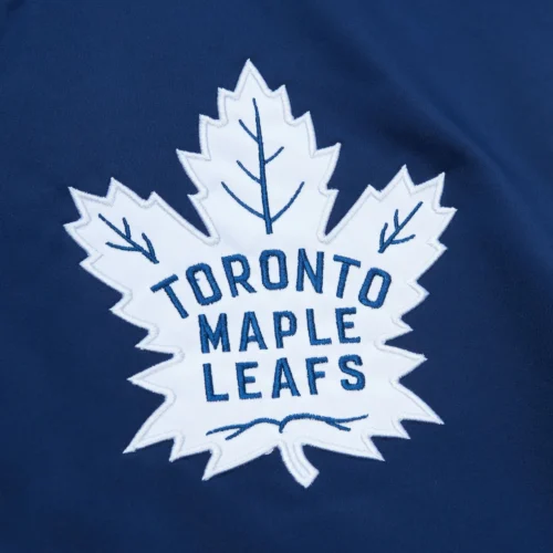 Toronto Maple Leafs Cooperstown Heavyweight Full-Snap Satin Varsity Jacket - Blue - Image 3
