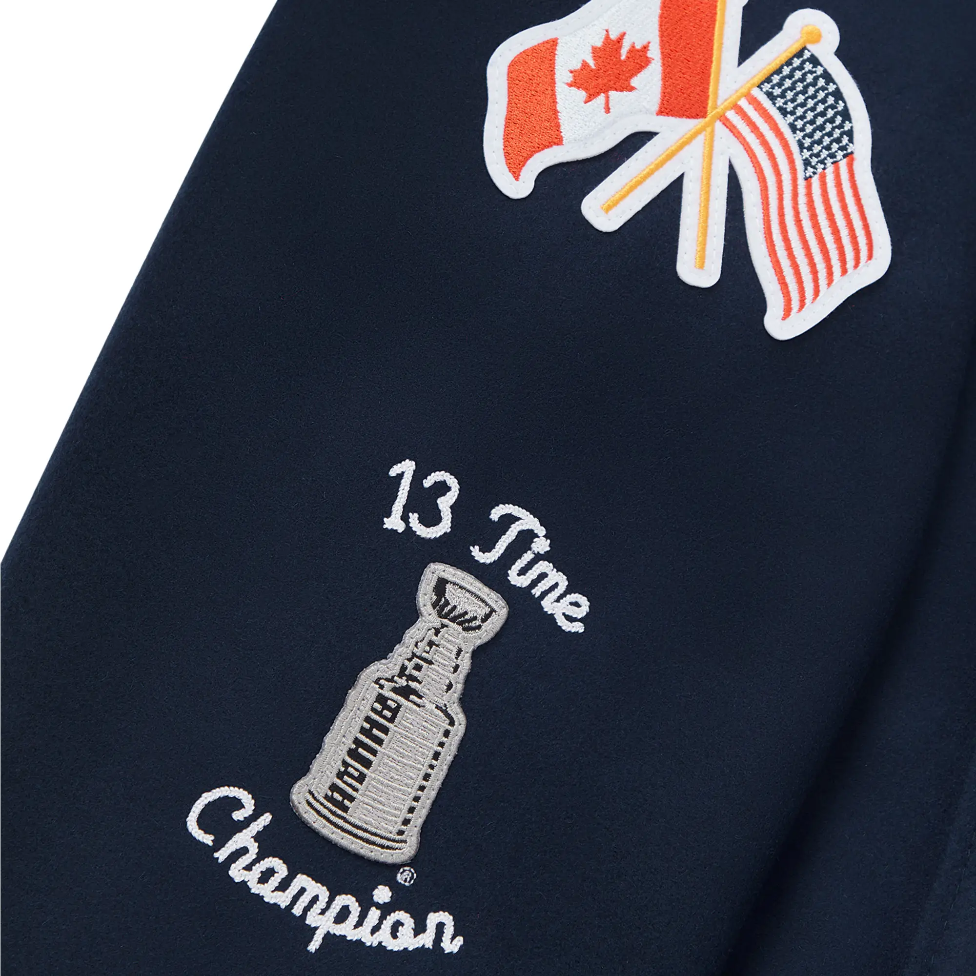 Toronto Maple Leafs Full-Snap Wool Varsity Jacket - Blue - Image 4