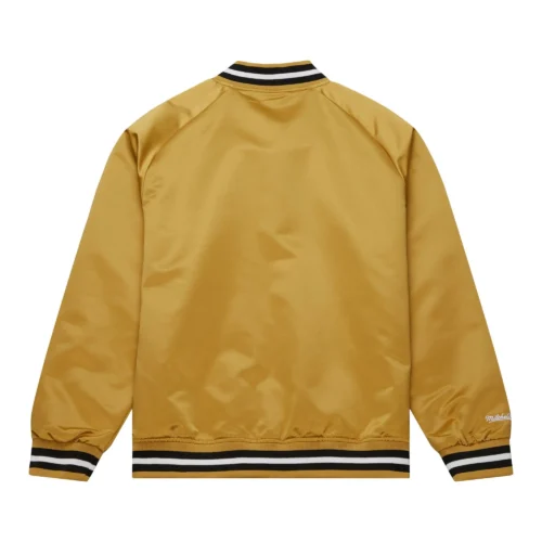 Alternative view of Vegas Golden Knights Throwback Wordmark Satin Varsity Jacket