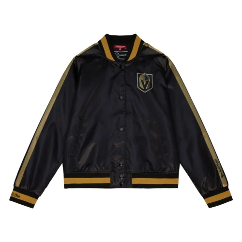 Vegas Golden Knights Women's Raglan Satin Full-Snap Varsity Jacket