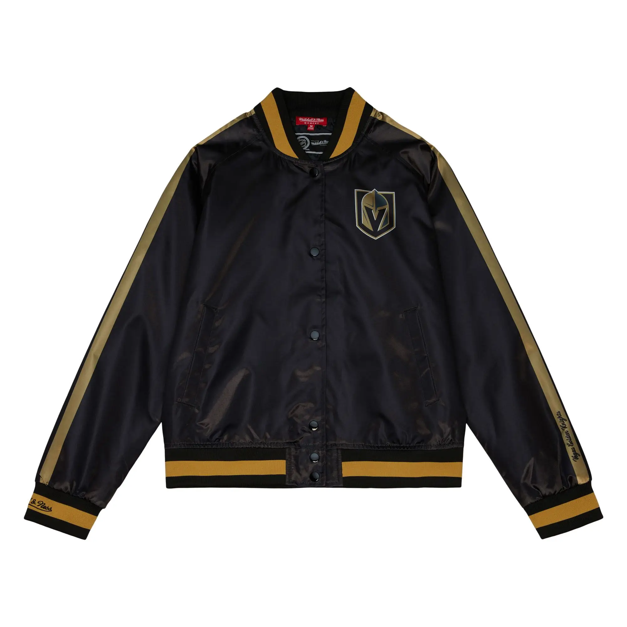 Vegas Golden Knights Women's Raglan Satin Full-Snap Varsity Jacket