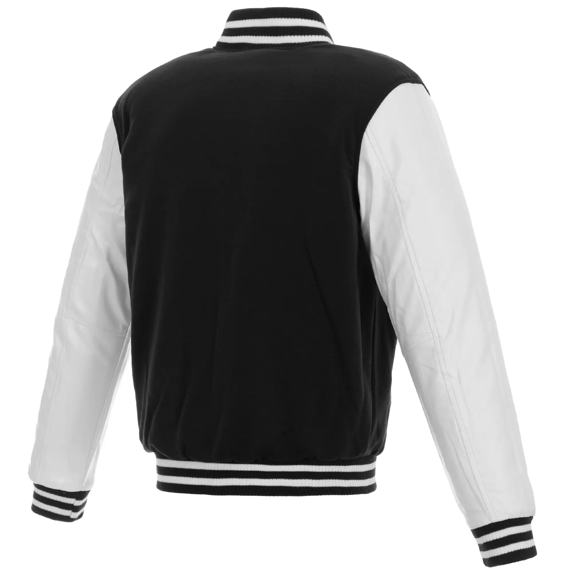 Washington Commanders Two Tone Black/White Wool & Leather Varsity Jacket - Image 2