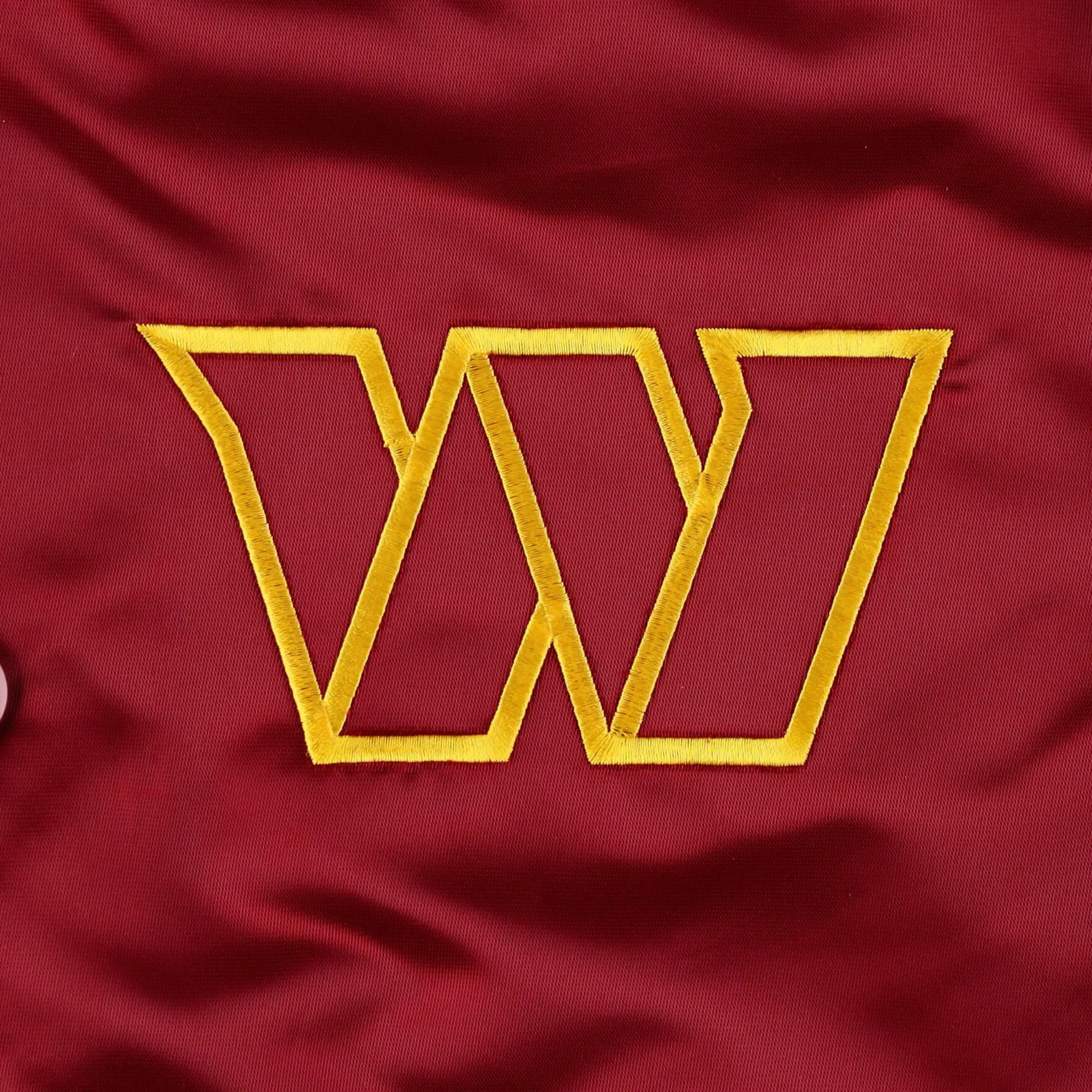 Washington Commanders Pick & Roll Maroon Satin Varsity Jacket - Image 3