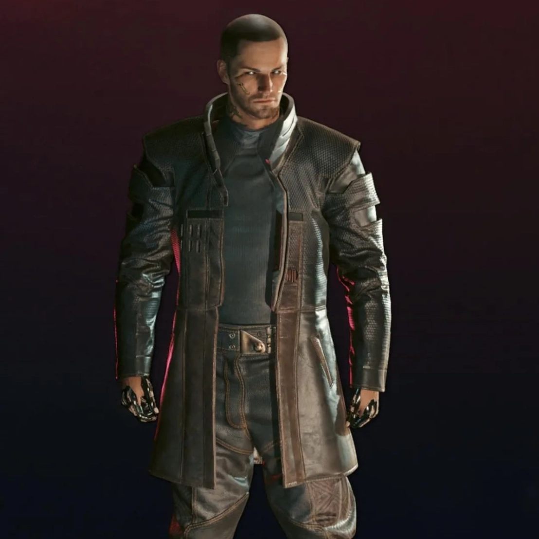 Cyberpunk 2077 Durable Brown Leather Coat - Image 7