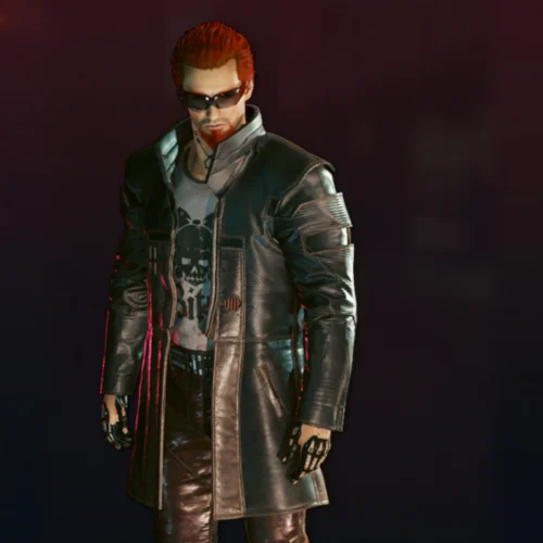 Cyberpunk 2077 Durable Brown Leather Coat - Image 6