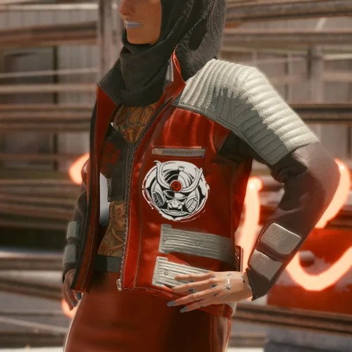 Cyberpunk Second Conflict Biker Jacket - Image 5