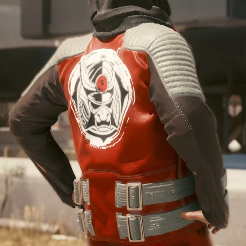 Alternative view of Cyberpunk Second Conflict Biker Jacket