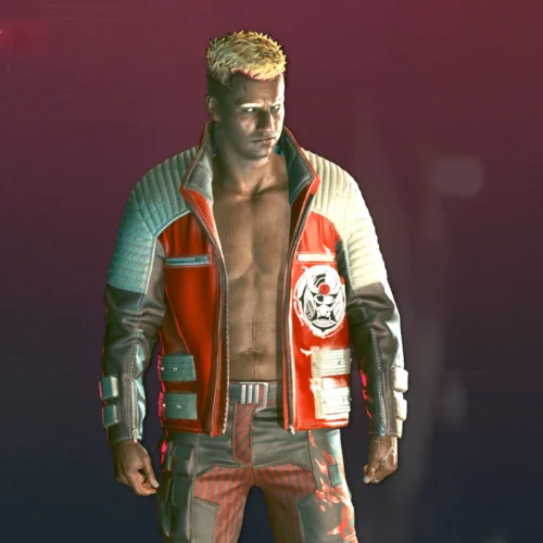 Cyberpunk Second Conflict Biker Jacket - Image 3