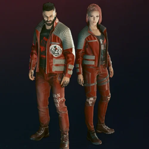 Cyberpunk Second Conflict Biker Jacket - Image 6