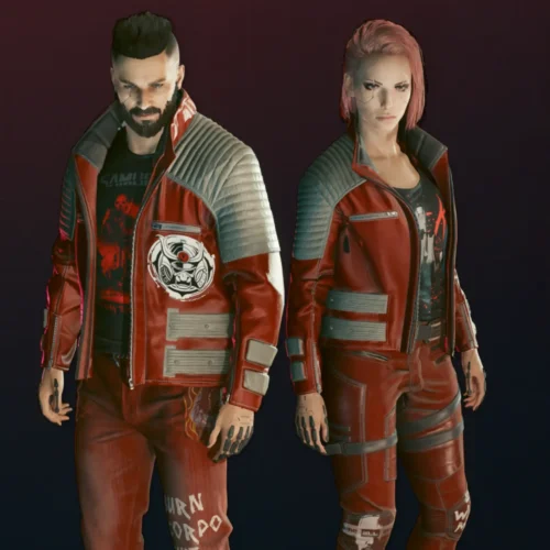 Cyberpunk Second Conflict Biker Jacket - Image 7