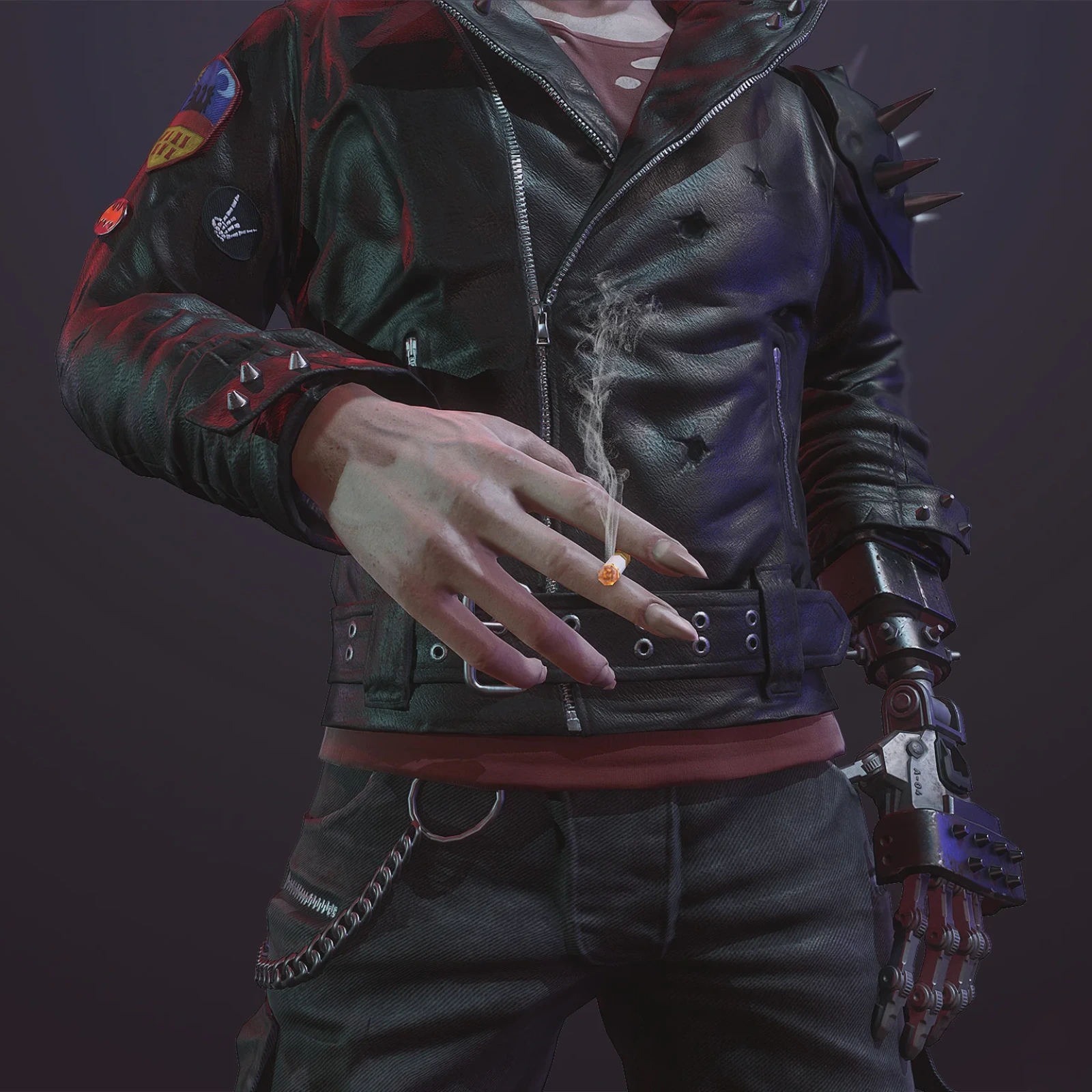 Dracula Black Studded Jacket Cyberpunk 2077 - Image 5