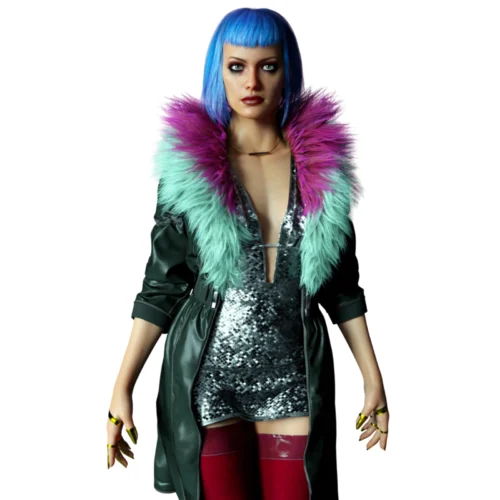 Alternative view of Evelyn Parker Long Coat Cyberpunk 2077