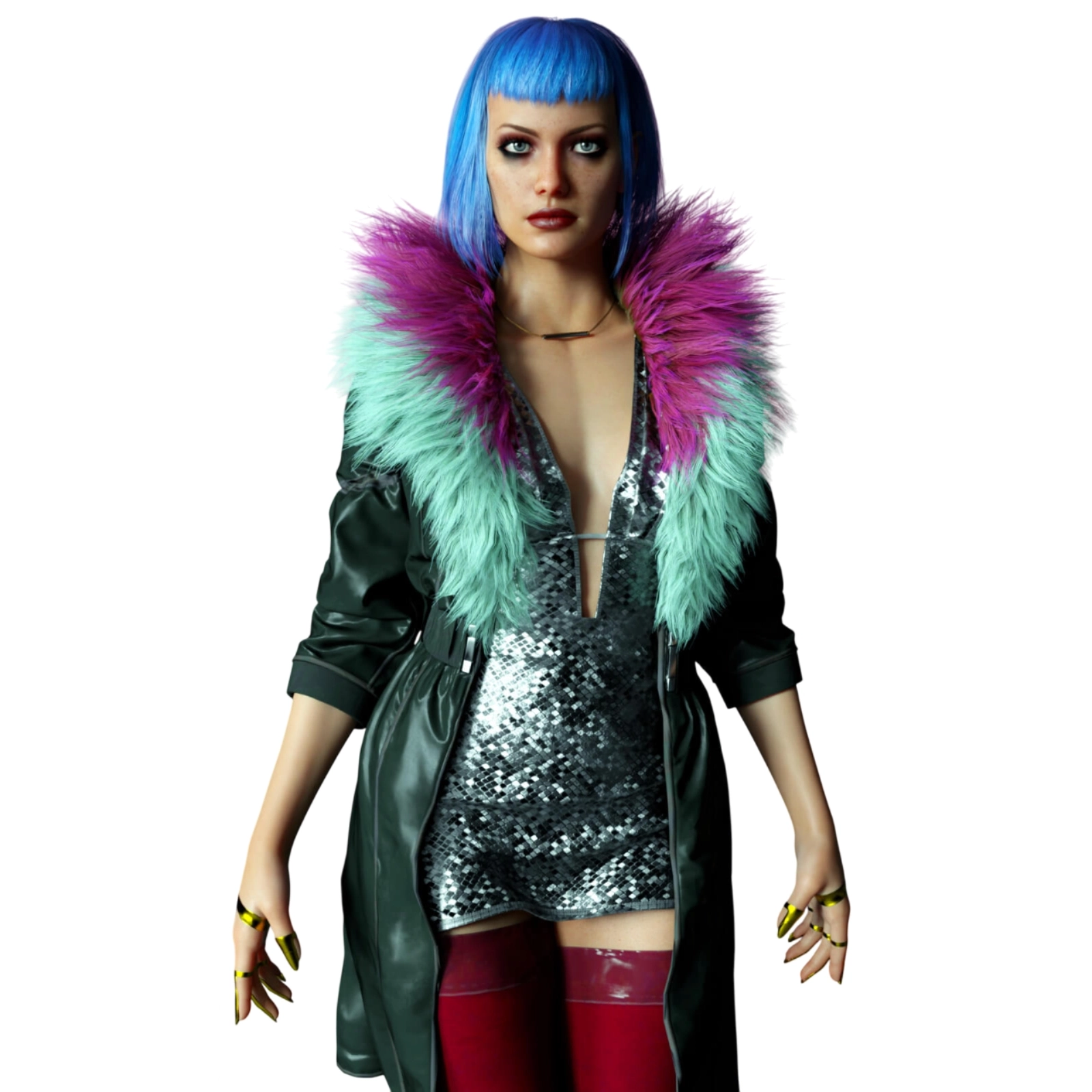 Evelyn Parker Long Coat Cyberpunk 2077 - Image 2