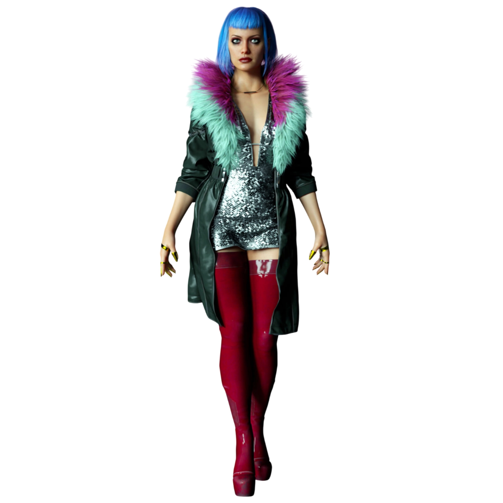 Evelyn Parker Long Coat Cyberpunk 2077 - Image 5