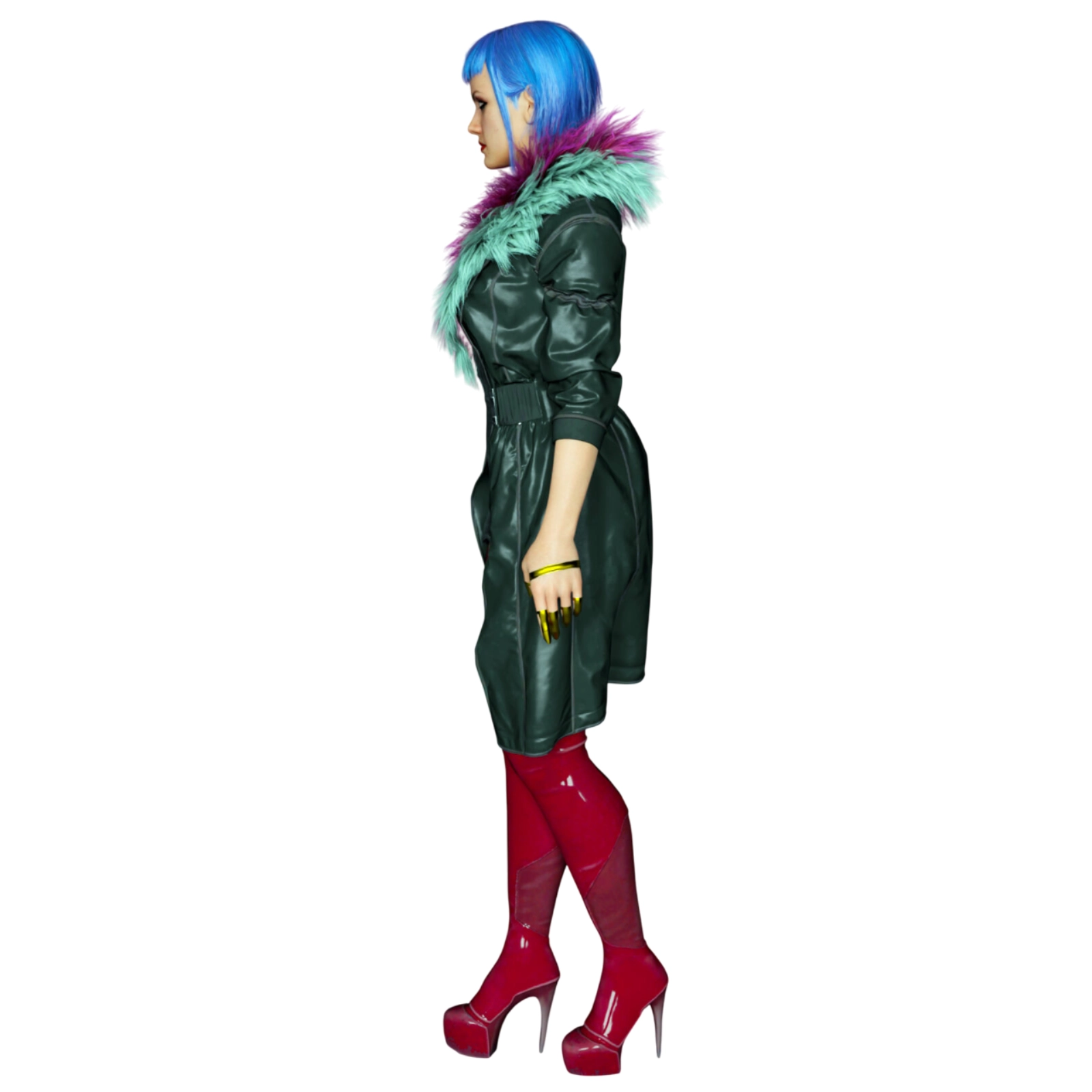Evelyn Parker Long Coat Cyberpunk 2077 - Image 6